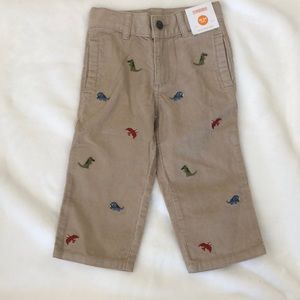 NWT Gymboree dinosaur embroidered print cords size 18-24m